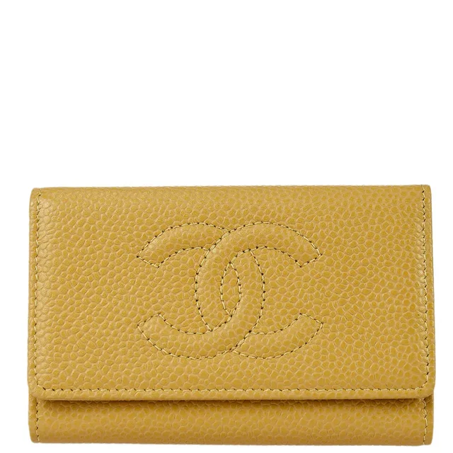 Chanel 2004-2005 Beige Caviar Timeless Key Case in Beige Caviar leather from AMORE Vintage Tokyo