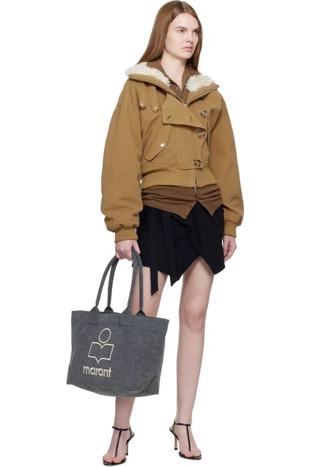 Isabel Marant Gray Yenky Zipped Tote, photo 4 of 4 from SSENSE