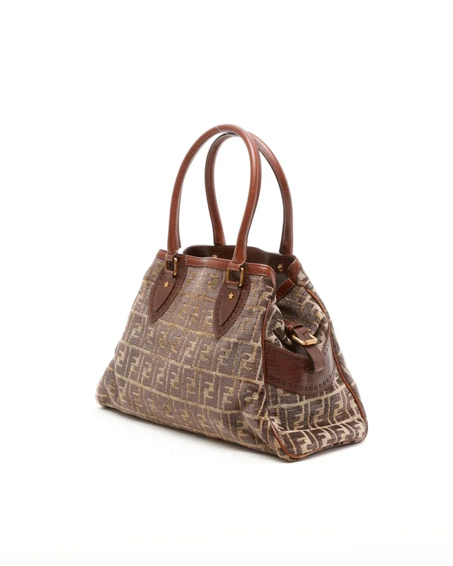 Fendi Zucca Suede Bag in Suede from A Retro Tale, photo 3 of 10
