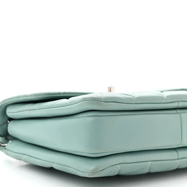 Chanel Quilted Small Trendy CC Flap Dual Handle Bag Light Blue in Blue Lambskin from FASHIONPHILE, photo 9 of 15