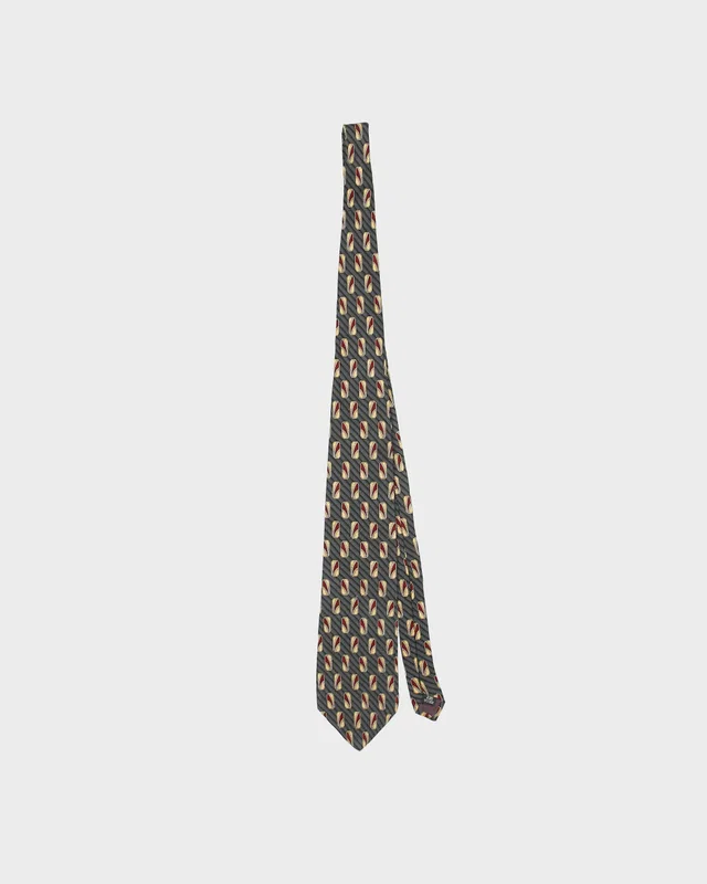 Vintage 1980s Christian Dior Monsieur Pattern Striped Made In America Silk Tie in Silk from Rokit Vintage