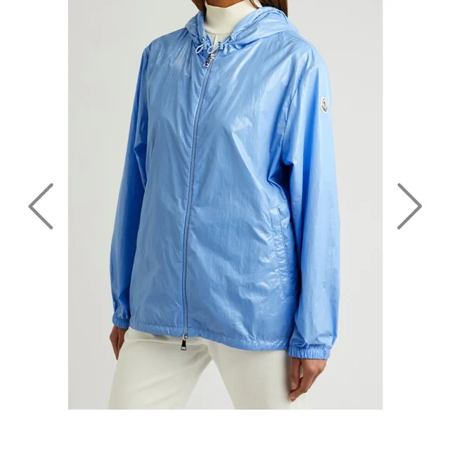 Moncler Light Blue Hooded Windbreaker Jacket in blue from Poshmark
