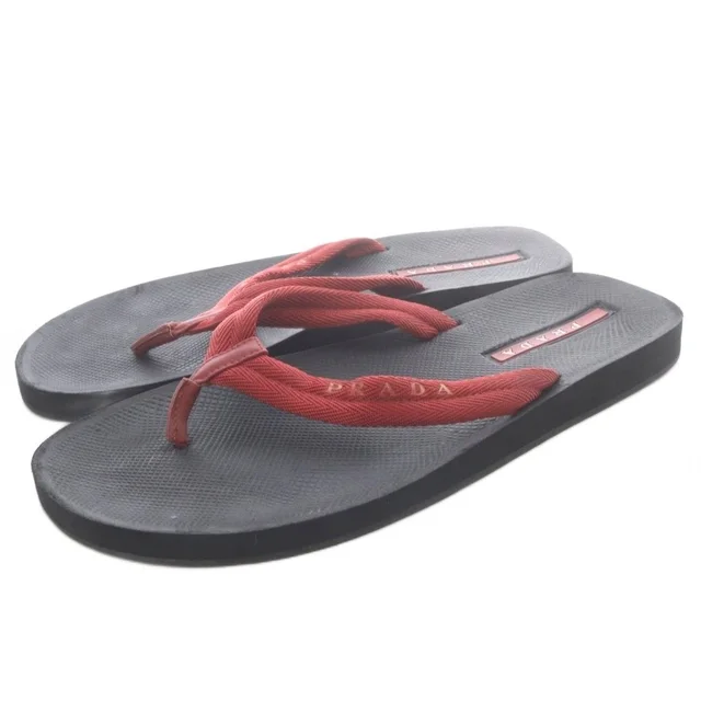 Prada Sandals Beach Black 8 in Black from The Reluxe