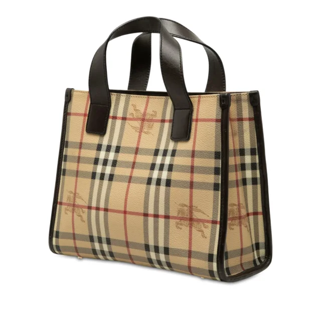 Burberry Haymarket Check Coated Canvas Handbag in Beige Coated canvas from Designer Revival, photo 2 of 7