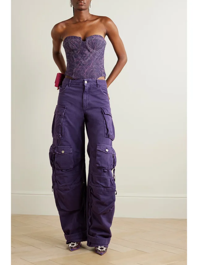 TOLU COKER + The Vanguard strapless denim-jacquard bodysuit in Purple, photo 2 of 2 from NET-A-PORTER (Canada)