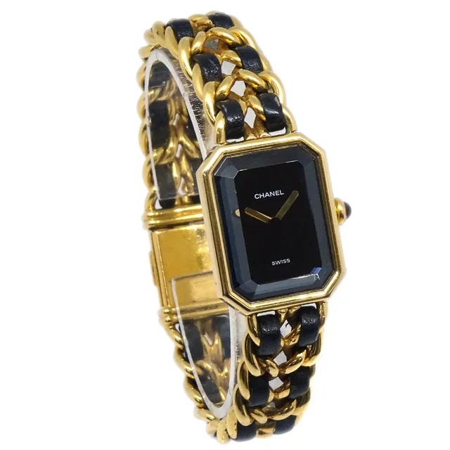 Chanel Premiere Watch Gold #L in Gold Leather from AMORE Vintage Tokyo