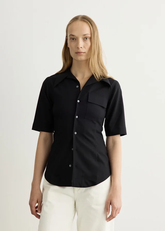 AMI PARIS Bowling Shirt in Black from Incu, photo 1 of 1
