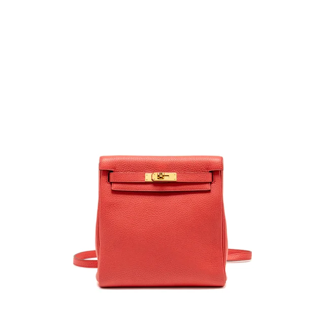 Hermès Kelly Ado Backpack Clemence A5 Bougainvillea GHW Stamp Y in Clemence leather from EMIER