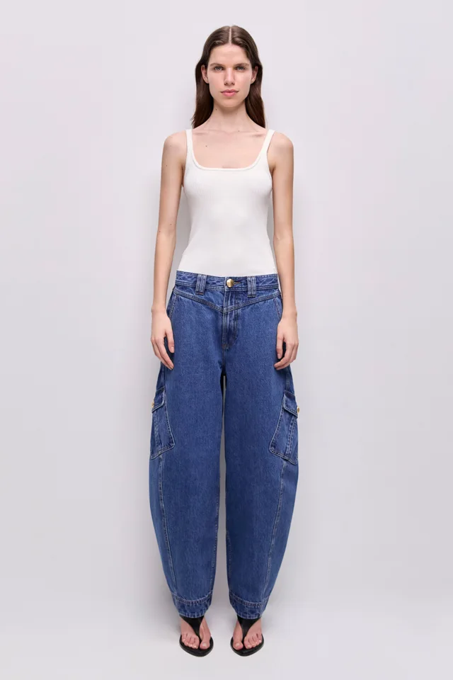 AJE Loxley Cargo Barrel Jean in Blue from Aje, photo 1 of 1