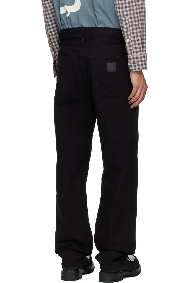 Carhartt Work In Progress Black Aaron Jeans, photo 3 of 4 from SSENSE