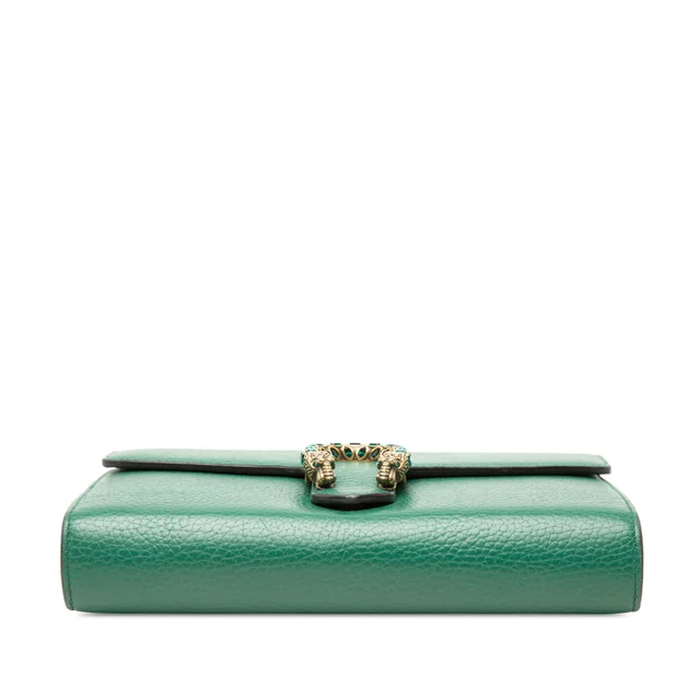 Green Gucci Calfskin Dionysus Wallet on Chain Crossbody Bag in Green Calfskin from Designer Revival, photo 2 of 2