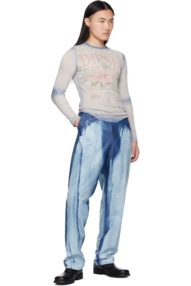 Diesel Blue Regular Waist D-ASKAR Slim Jeans, photo 4 of 4 from SSENSE