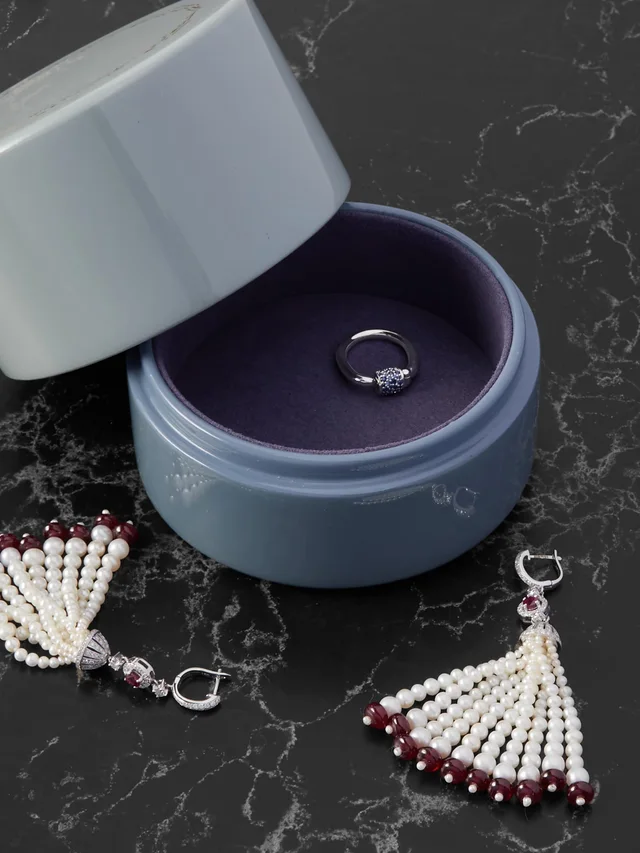 TROVE Sidekick lacquered wood jewelry box in Blue, photo 2 of 2 from NET-A-PORTER (Canada)