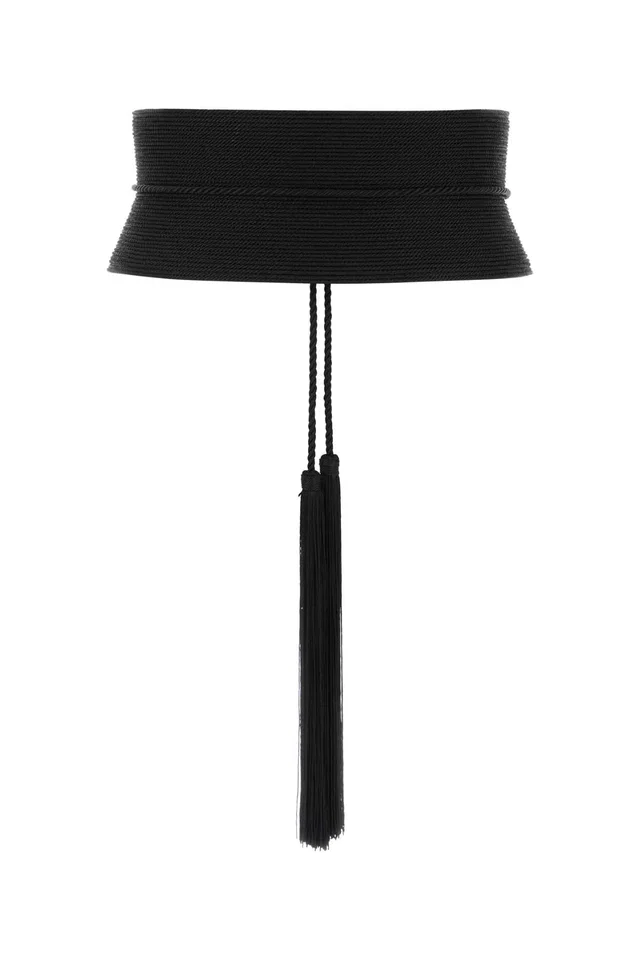 Alaïa Bustier Belt — Black in Black Calfskin from HEWI