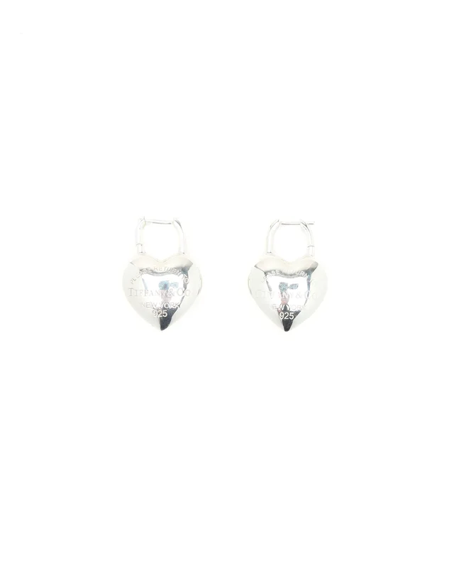 Return to Tiffany Silver Full Heart Earrings in Silver from A Retro Tale