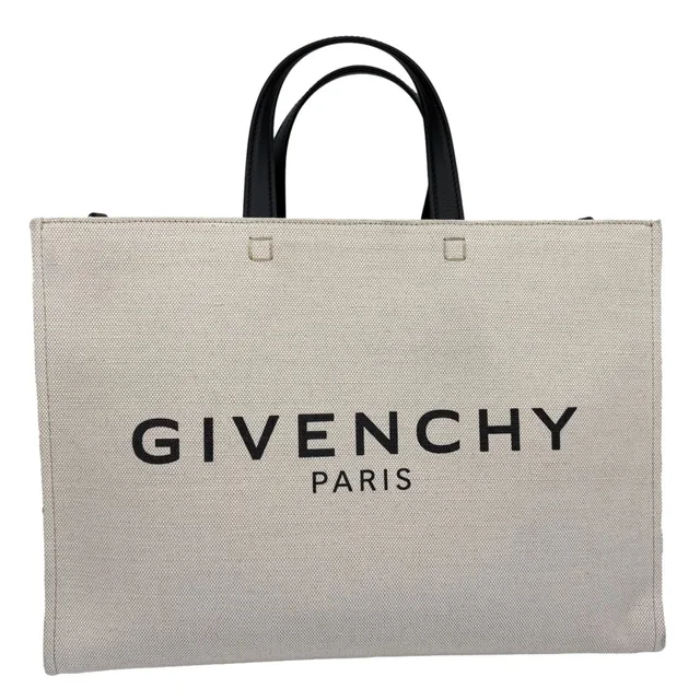Givenchy Medium G Canvas Tote Bag White in White Canvas from Dallas Designer Handbags