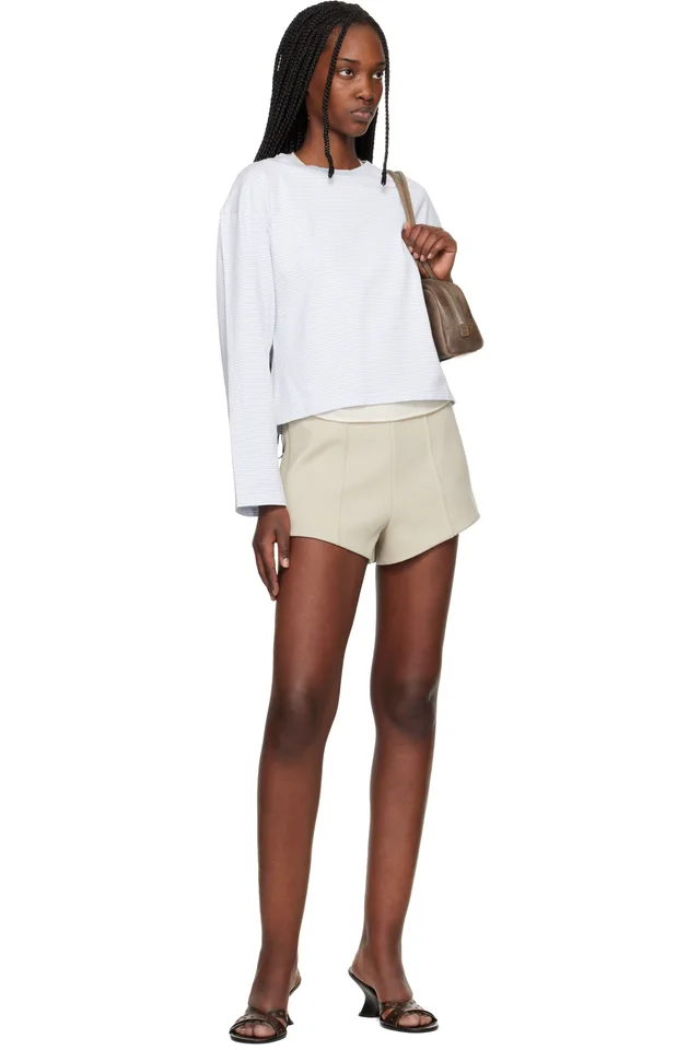 rag & bone White & Blue Kelly Boxy Striped Long-Sleeve T-shirt, photo 4 of 4 from SSENSE