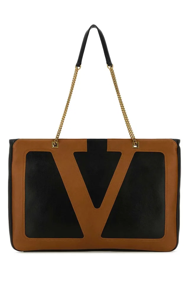 Valentino Garavani Tote Shoulder Bag — Black in Black Lambskin from HEWI