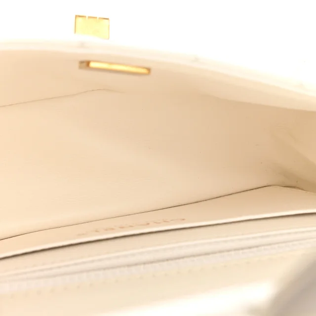 Chanel Aged Calfskin Quilted 2.55 Reissue Mini Flap White in White Calfskin from FASHIONPHILE, photo 5 of 14