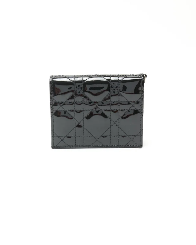 Lady Dior Bloom Patent Flap Card Holder in Patent leather from A Retro Tale, photo 2 of 3