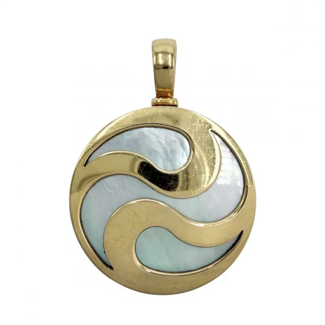 Bvlgari Pendant Optical 18K Yellow Gold White Shell in White from The Reluxe