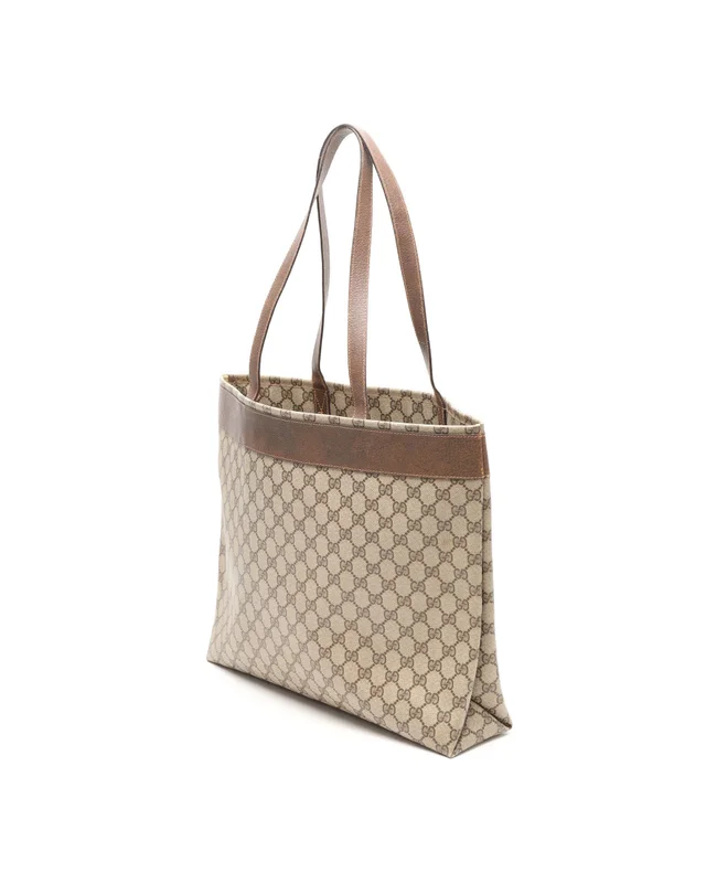 Gucci GG Supreme Tote Bag in Leather from A Retro Tale, photo 3 of 9