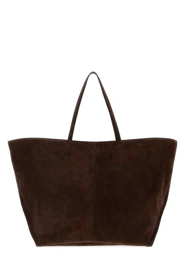 Jil Sander Suede Tote Bag — Brown in Brown Suede from HEWI