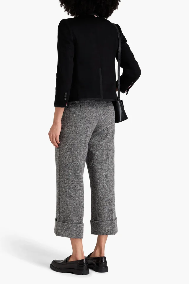 Thom Browne Cashmere-Felt Blazer in Black, photo 3 of 4 from THE OUTNET