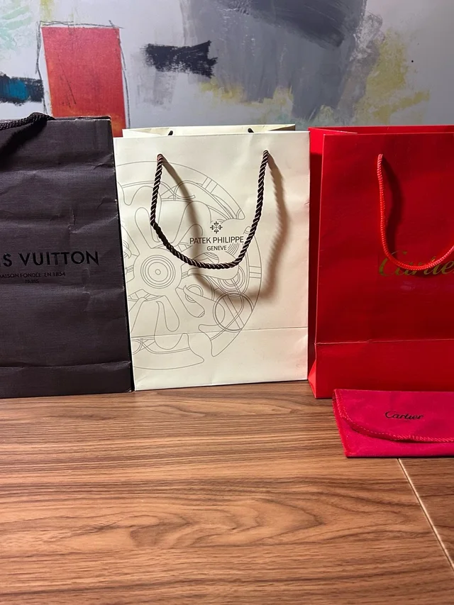 3 Gift Bags Cartier/ Patek Philippe/ Louis Vuitton in brown|red from Poshmark