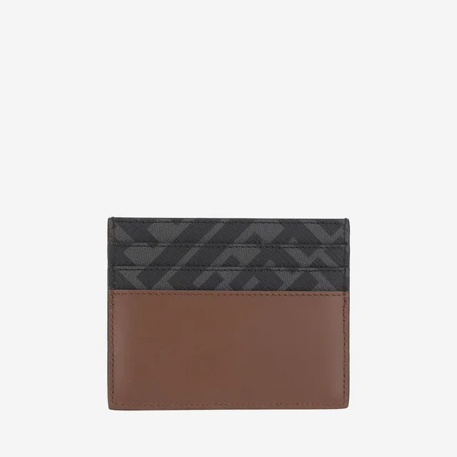 Fendi Leather With Metallic Ff Logo Card Case — Brown Cases in Brown Leather from HEWI, photo 2 of 2