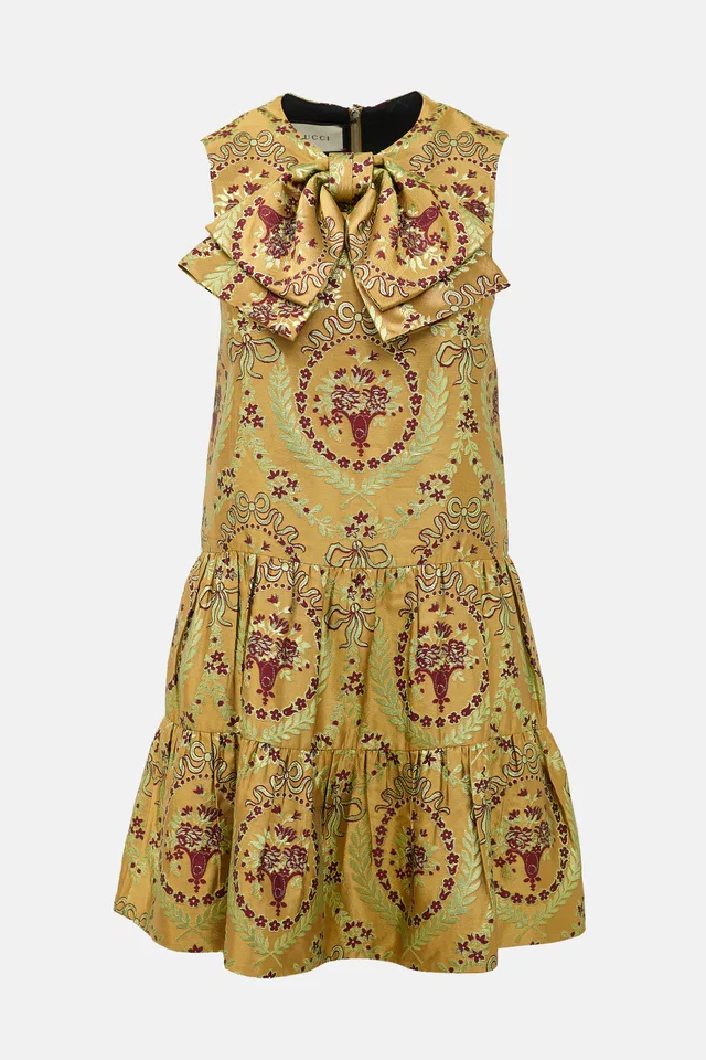 Gucci FW 2017 Jacquard Dress in Silk from VSP Consignment