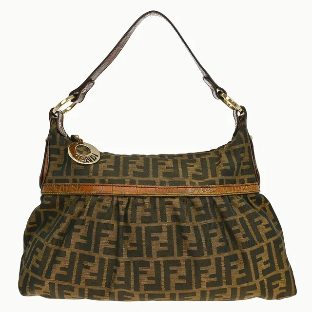 Fendi Brown Zucca Crocodile Chef Hobo Handbag in Brown Crocodile from AMORE Vintage Tokyo