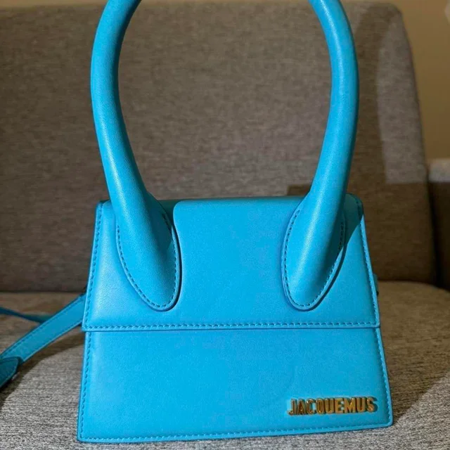Jacquemus Women's Satchels - Blue in blue from Depop, photo 2 of 7