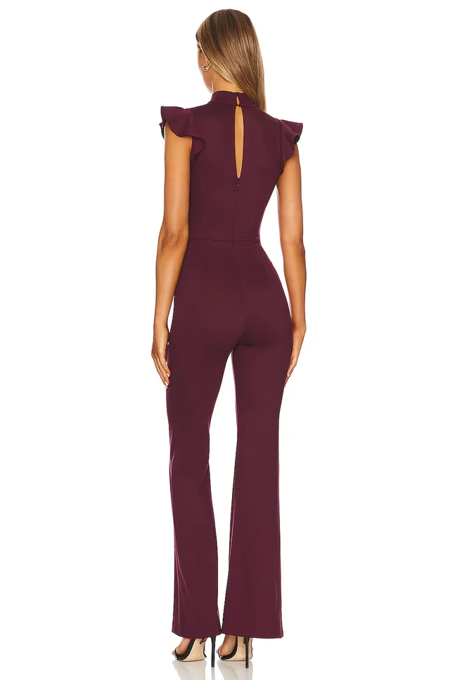 Amanda Uprichard x REVOLVE Davina Jumpsuit in Merlot, photo 3 of 4 from REVOLVE (Canada)