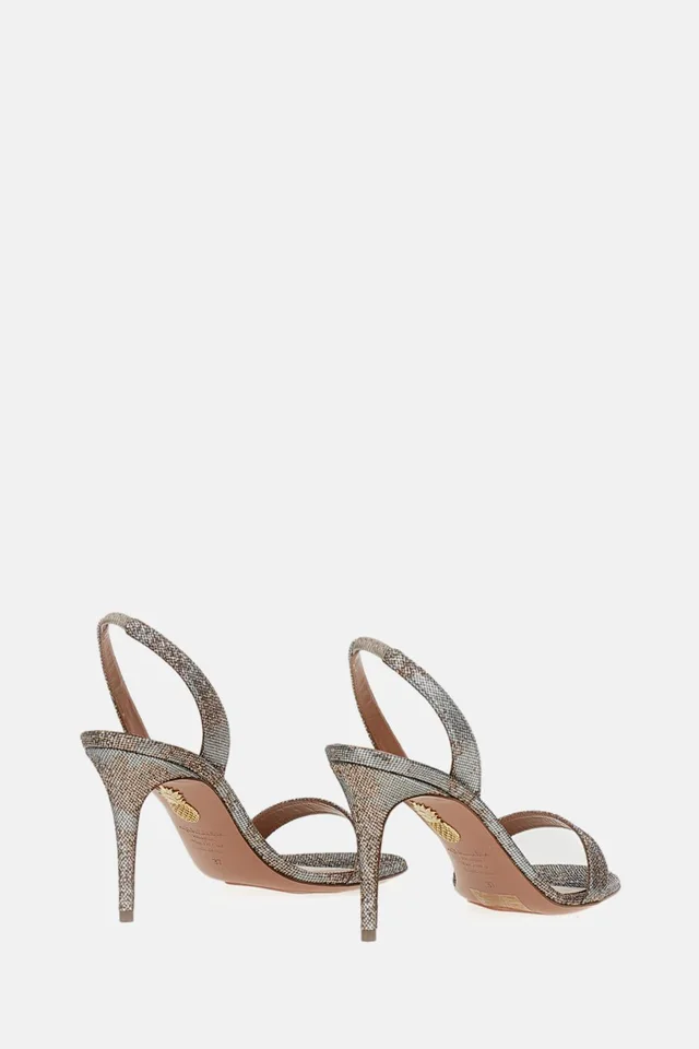 Aquazzura metallic-effect slingback sandals, photo 2 of 3 from SENSER
