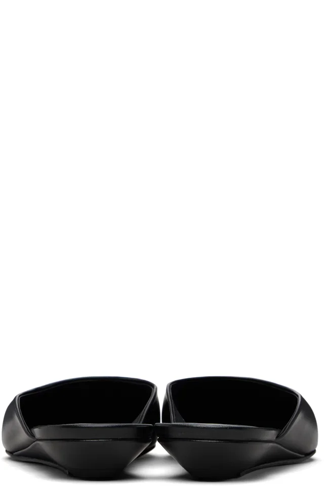 Loulou de Saison Black Diane Calf Leather Mule Flats, photo 2 of 5 from SSENSE