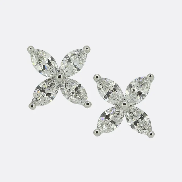 Tiffany & Co. Medium Victoria Diamond Earrings from The Vintage Jeweller