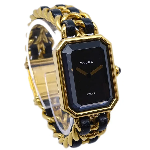 Chanel Premiere Watch Gold #S in Gold Leather from AMORE Vintage Tokyo