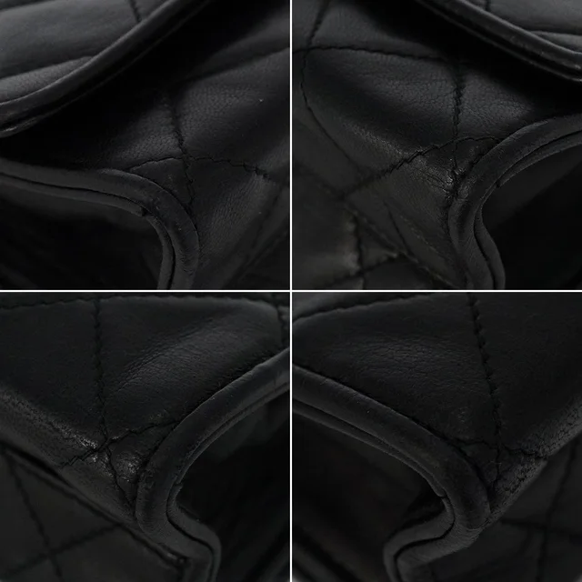 Chanel Vintage Matelasse Hand Bag Black Lamb Skin Gold Hardware in Black from Luxury Promise, photo 2 of 2