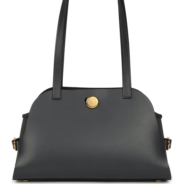 Hermès Tablier Sellier Ardoise Vache Hunter, Swift and Toile Militaire Palladium Hardware in Swift leather from Madison Avenue Couture