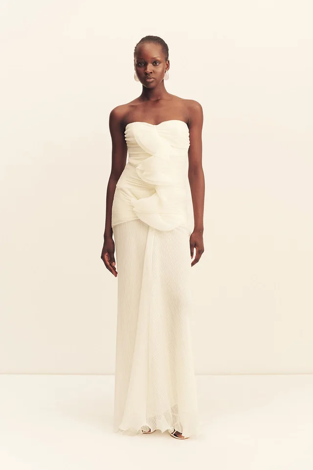 Shona Joy FEDERICK PLEATED RUFFLE MAXI DRESS - IVORY from Shona Joy, photo 1 of 1