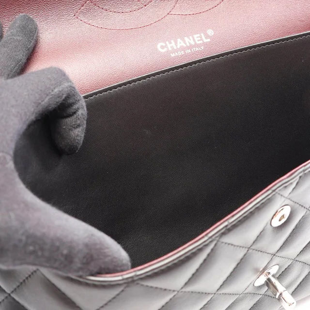 Chanel Classic Lambskin Shoulder Bag in Black Lambskin from LuxUness, photo 7 of 10