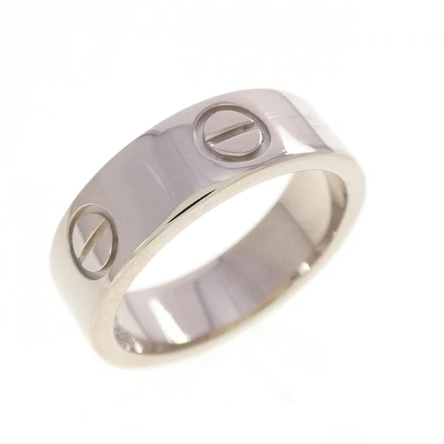 Cartier LOVE 750 White Gold Ring Size 50 in White from LuxUness