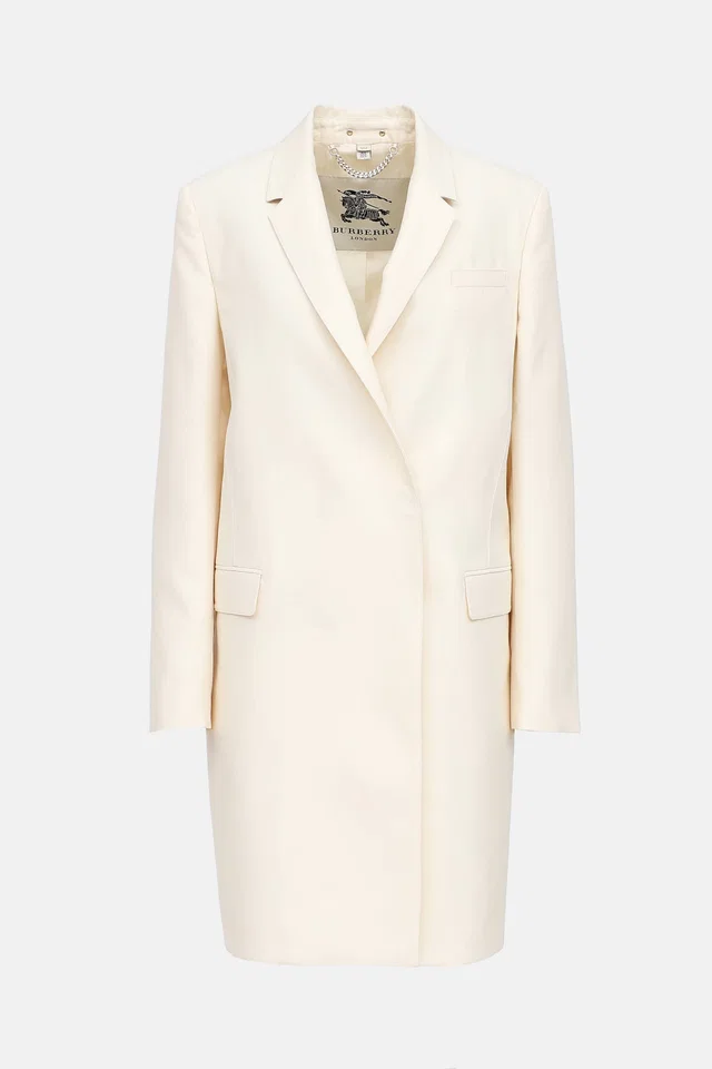 Burberry Double Breasted Coat in Silk from VSP Consignment