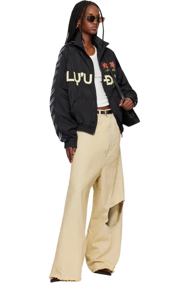 LU'U DAN Off-White Dumpster Denim Jeans, photo 5 of 5 from SSENSE