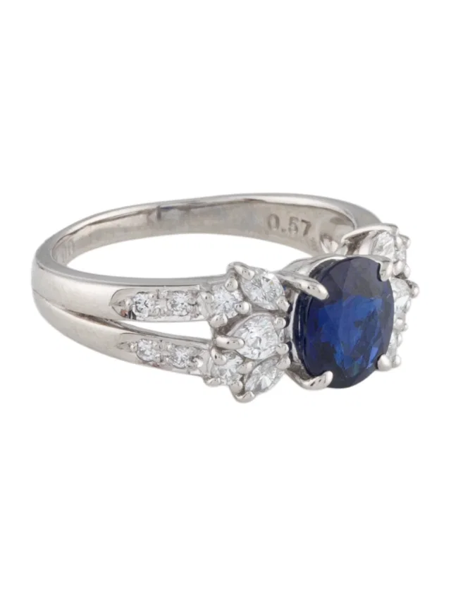 Tasaki Platinum Sapphire & Diamond Cocktail Ring in multicolor from The RealReal