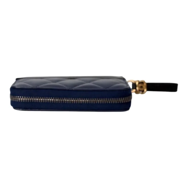 Chanel CC Blue Zipped Coin Purse Wallet in Blue from Luxury Promise, photo 5 of 6