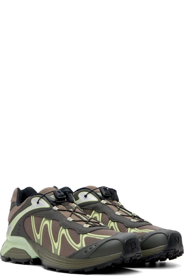 Salomon Brown & Green XT-Whisper Sneakers, photo 4 of 5 from SSENSE
