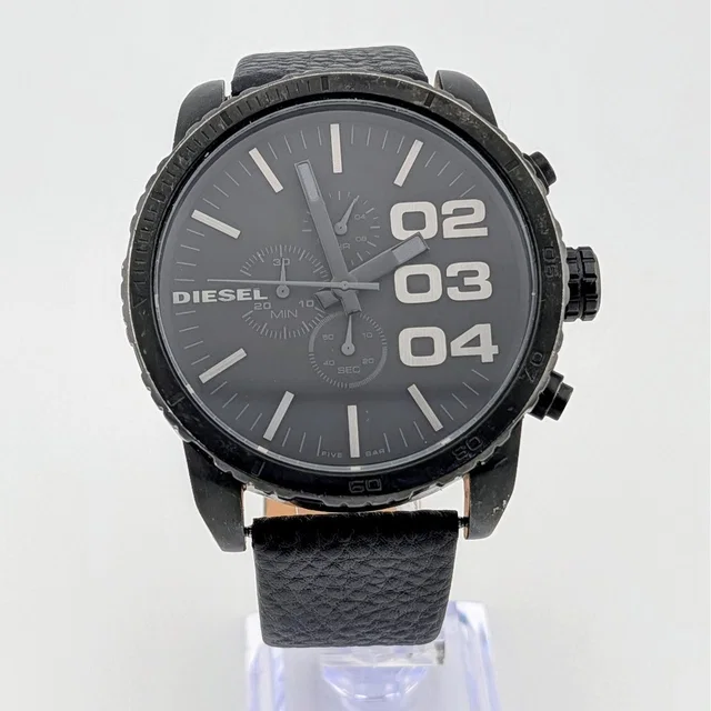 Diesel Only The Brave Dz4216 Men's Chronograph Watch 52mm Black Leather in black Leather from Poshmark