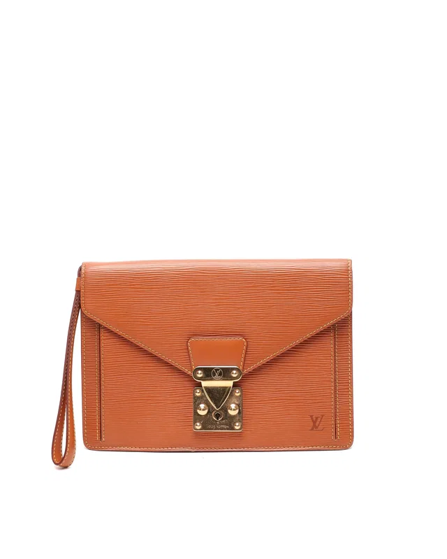 Louis Vuitton Epi Sellier Dragonne Clutch Bag in Leather from A Retro Tale